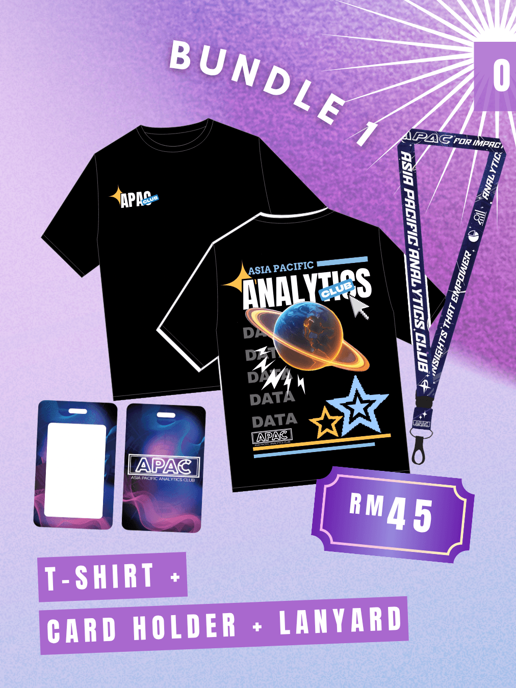 Bundle 1: T-shirt + Card Holder + Lanyard